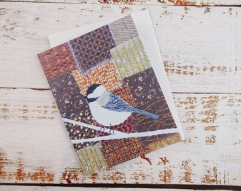 Chickadee Print Card / Note Cards Handmade / Blank Note Cards / Blank Greeting Cards / Handmade Art Cards / Personal Stationary / Bird Art