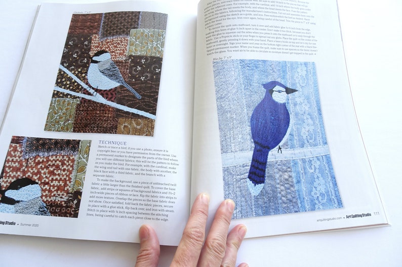 PDF Art QUILT PATTERN Chickadee / Bird Quilt Pattern / Quilting Patterns / Gifts for Quilters / Art Quilt Patterns / Chickadee Quilt image 4