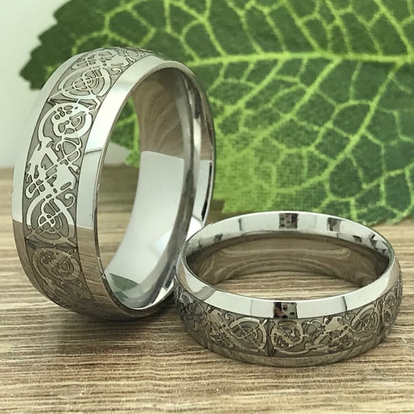 Buy Celtic Wedding Ring Set His and Hers Online In India - Etsy India