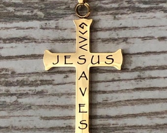 Cross Necklace, God is Greater than the Highs and Lows Ups and Downs G>∧∨ Necklace,Mens Black Stainless Steel Cross Necklace SSN867