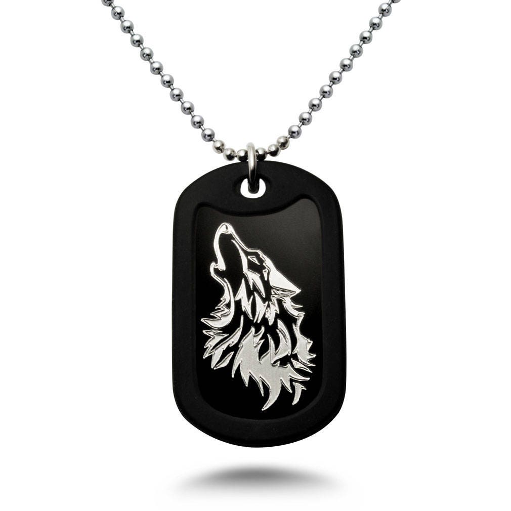 VERSUSWOLF Personalized Photo Cutom Necklace Sterling Silver Engraved Pendant