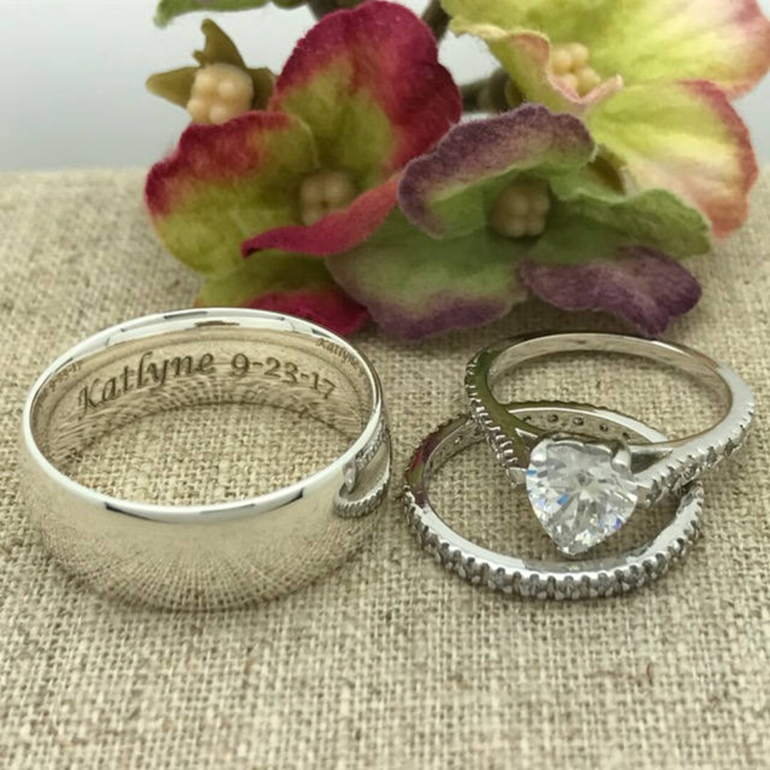 Bague De Fiançailles/Mariage Argent 925 - Saphir Bleu Simulé & CZ Clair - Neuf Sans Boîte