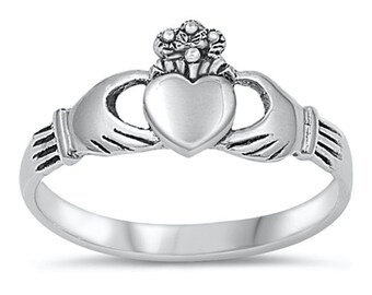 Claddagh Ring, 925 Sterling Silver Claddagh Ring, Skinny Claddagh Ring, Irish Claddagh Ring, Women's Claddagh Ring, Engagement Ring,