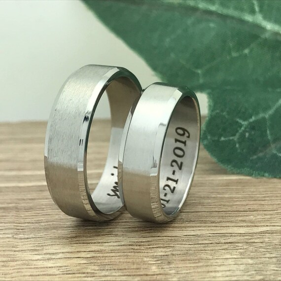 Anillos de titanio para parejas clearance