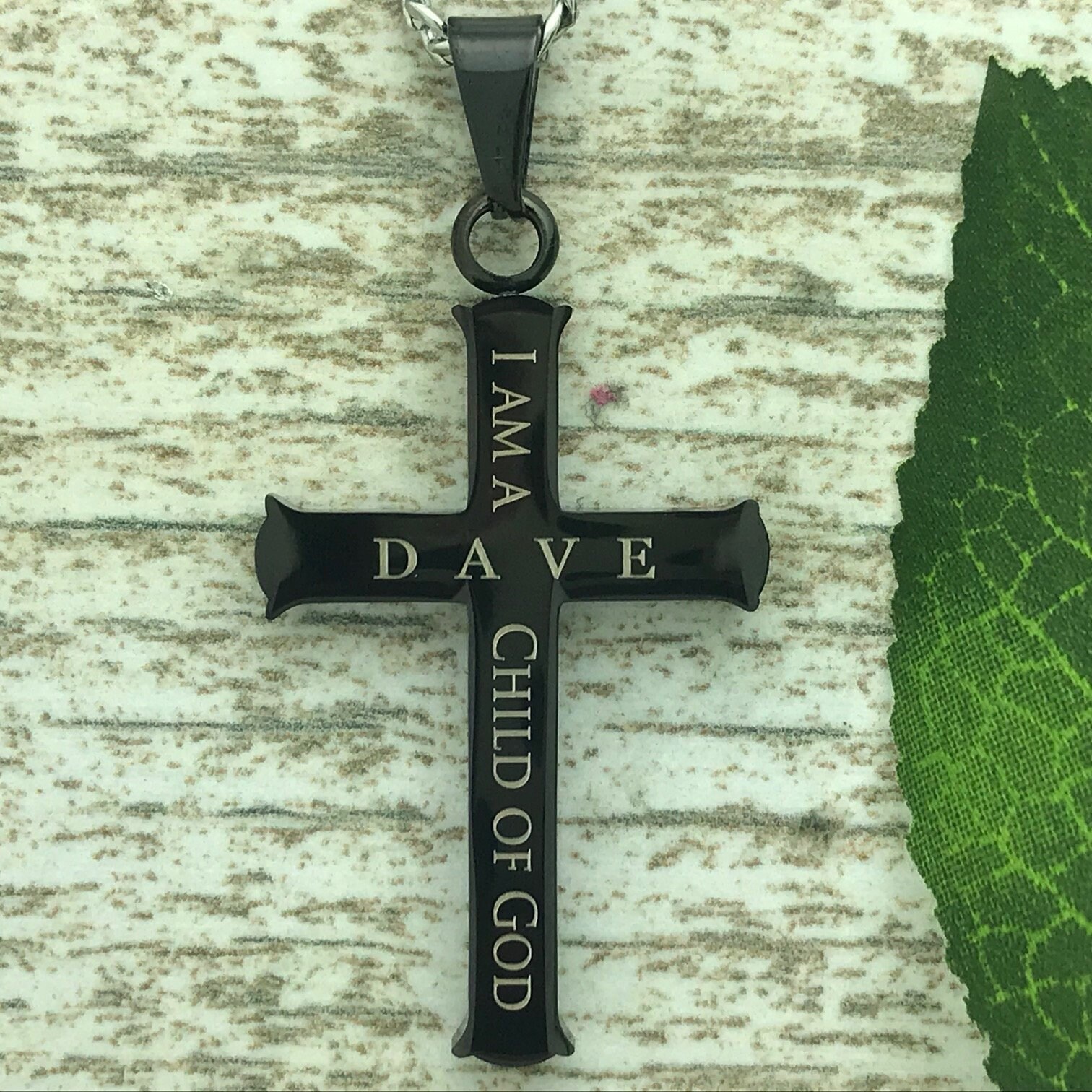 Men's Stainless Steel Cross Necklace I am a Child OF God Etsy