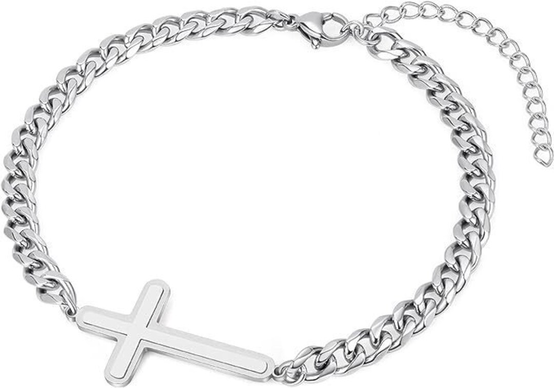 Cross Bracelets for Men Stainless Steel Cross Bracelets for Etsy