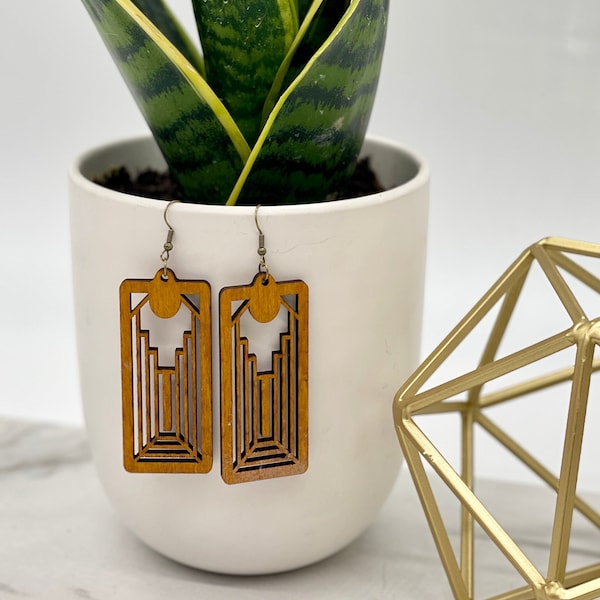 Estelle Earrings, art deco earrings geometric earrings minimalist earrings, everyday earrings, nickel free, trending now jewelry