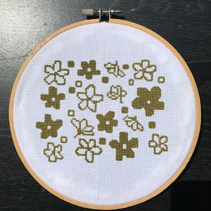 Pyrex Spring Blossom Cross Stitch Pattern PDF