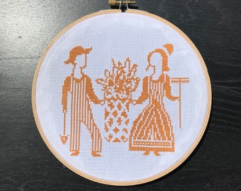 Pyrex Butterprint Cross Stitch Pattern PDF