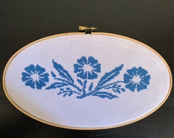 Corningware Cornflower Cross Stitch Pattern PDF