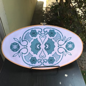 Pyrex Horizon Blue Cross Stitch Pattern PDF