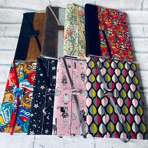 Fabric Covered A5 Notebook, Removable and Reusable Book Cover, Planner Cover, Diary Cover, Pen Loop, Gift, Choice of Fabric