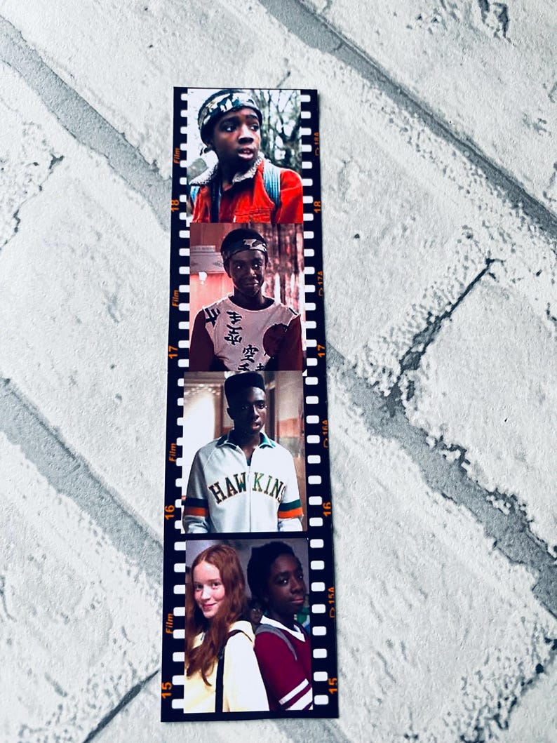 Photobooth, Film Strips, Stranger Things, Eddie, Steve, Max, Dustin, Eleven,Mike, Will,Robin, Lucas,Bookmark, Home Décor, Quality Prints NEW Lucas