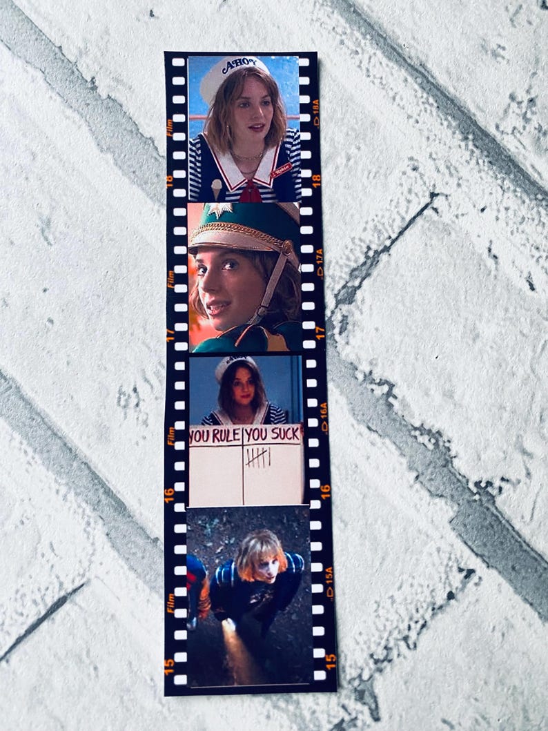 Photobooth, Film Strips, Stranger Things, Eddie, Steve, Max, Dustin, Eleven,Mike, Will,Robin, Lucas,Bookmark, Home Décor, Quality Prints NEW Robin