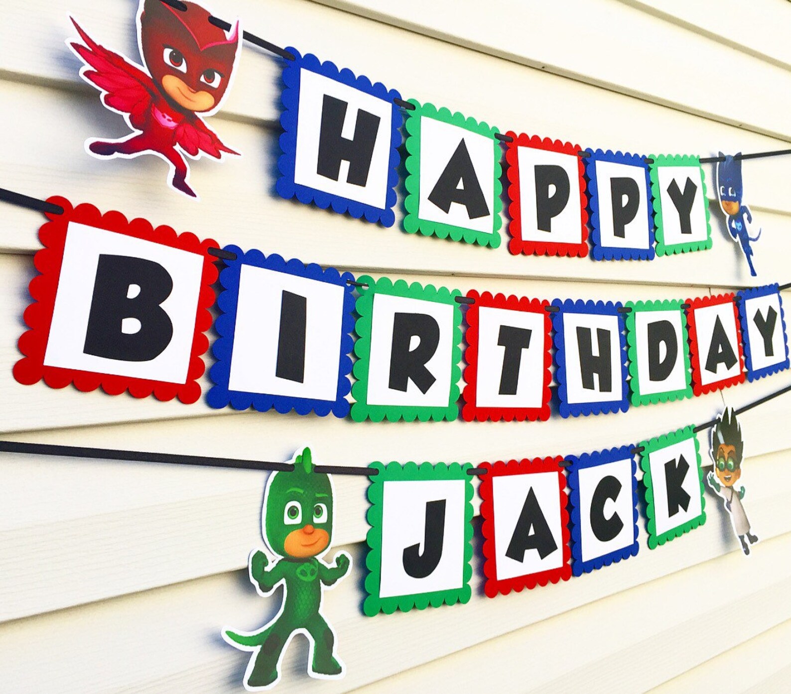 PJ Masks Banner PJ Masks Birthday Party Decorations PJ | Etsy