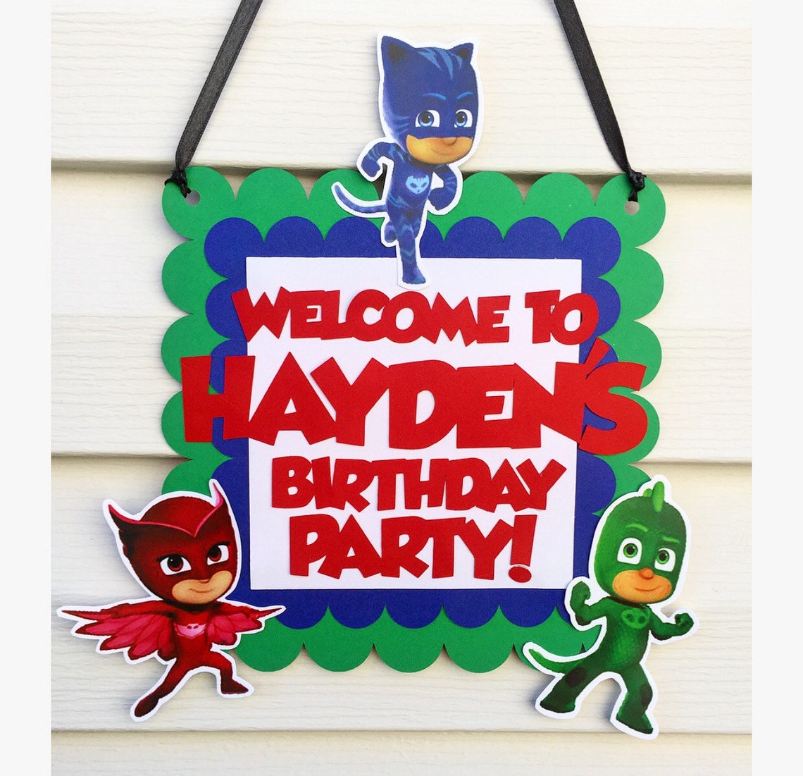 PJ Masks Banner PJ Masks Birthday Party Decorations PJ Etsy