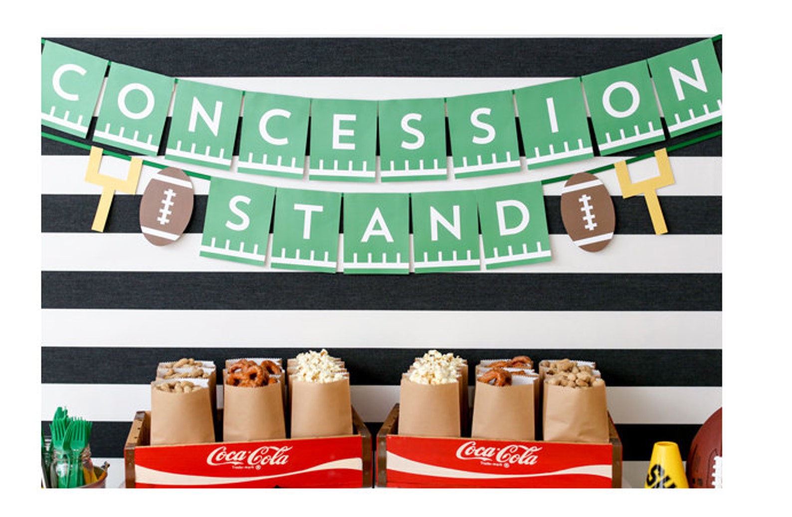 Concession Stand Banner Football Party Decorations Etsy