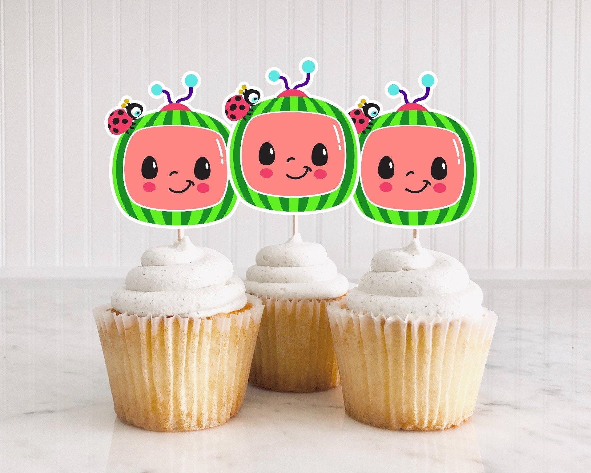 Cocomelon Cupcake Toppers Cocomelon Birthday Party Decor - Etsy