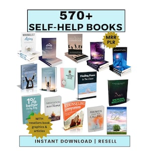 570+ Self Help Books Bundle, Master Resell Rights, MRR, PLR, resell for Passive Income, Improve Confidence, Daily Affirmations book Download