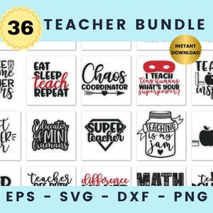 Rivendi il pacchetto SVG per insegnanti, Ritorno a scuola in formato SVG, Citazioni per insegnanti in formato SVG PNG, Regalo per insegnanti, Regali per educatori in formato SVG, Download istantaneo con bonus
