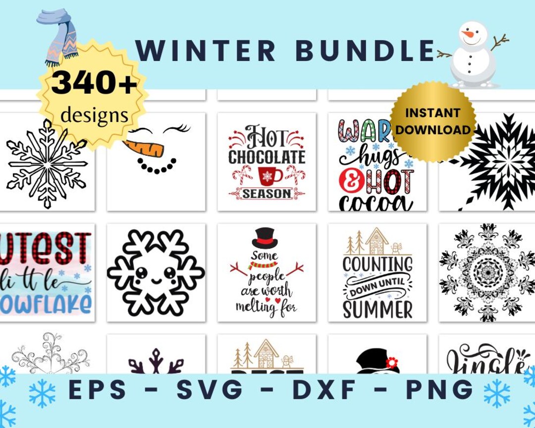 Winter SVG Bundle PNG RESELL, Winter Quotes Svg Funny Winter Gifts ...