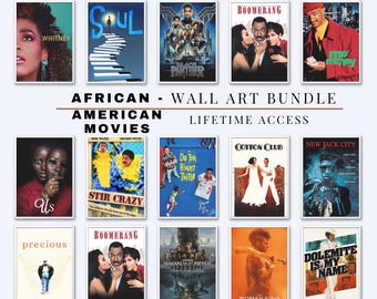 RARE Hip Hop Movie Posters 90's and 2000's Edition - Collage Kit (DIGITAL DOWNLOADS) 100 pcs, A3, Movie Poster Cover Wall