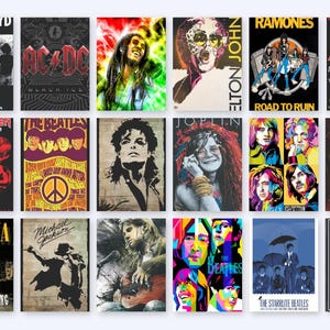 180+ Vintage Music Posters Bundle, Concert Posters Vintage Rock Band Posters, Music Wall Art, Retro Wall Collage Bedroom Posters Download #2