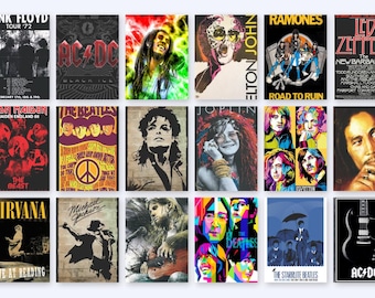 180+ Vintage Music Posters Bundle, Concert Posters Vintage Rock Band Posters, Music Wall Art, Retro Wall Collage Bedroom Posters Download #2