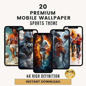 Mobile Wallpaper Sports Phone Wallpaper Gift Bundle Lockscreen wallpaper Football Phone Background Basketball Running Soccer Download Bonus