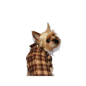 The Classic Button Up Dog Shirt Jacket in Red Plaid Flannel image 5