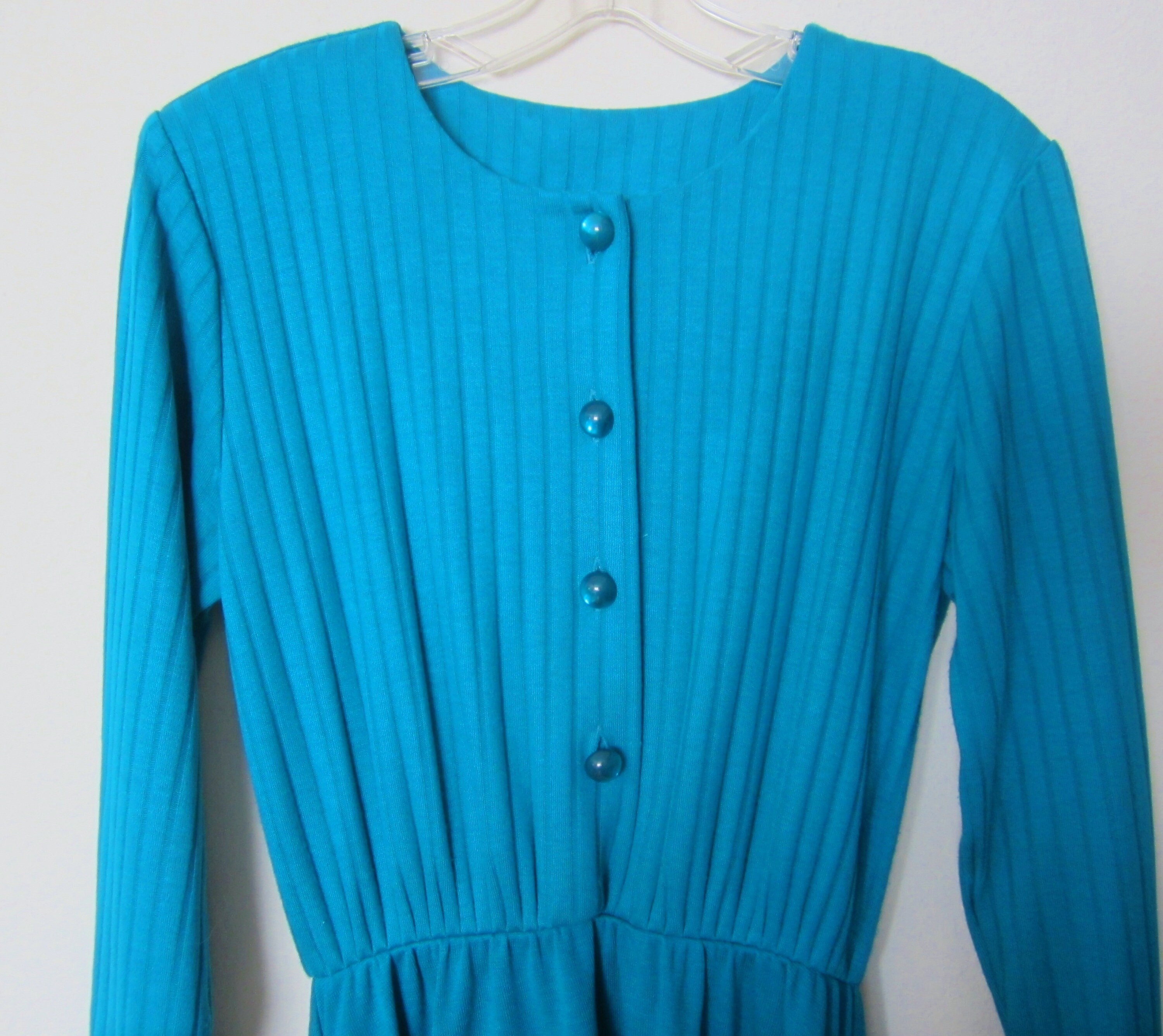 Womans 80s Dress by Willow Ridge-turquoise Color Crew - Etsy