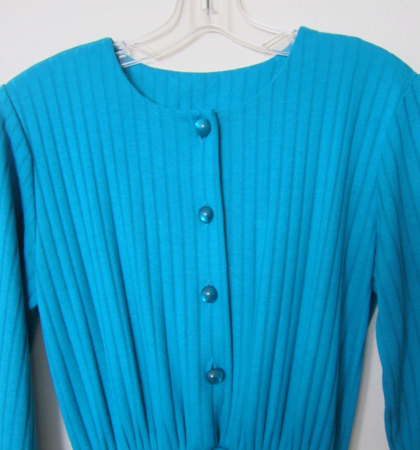 Womans 80s Dress by Willow Ridge-turquoise Color Crew - Etsy