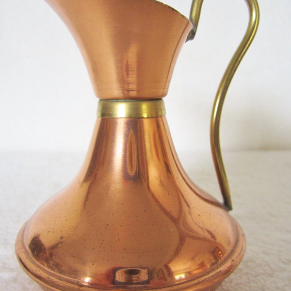 Copper-Brass Pitcher- made in England by Lombard. A wonderful addition to any copper or vintage kitchen collection.Collectible & great Gift!