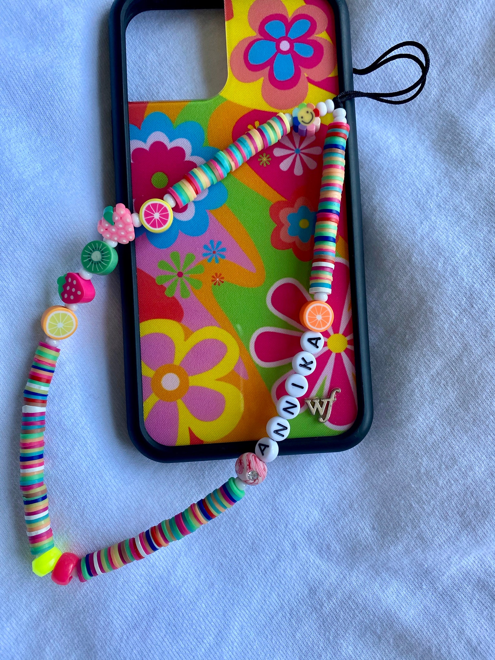 Custom phone wristlet charm strap Etsy