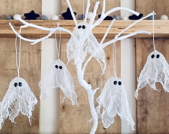 Ghost decorations, Hanging ghosts, Halloween tree, Halloween decorations, Halloween ghosts, spooky ghosts