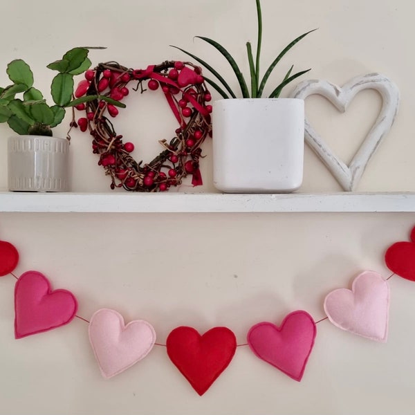 Felt Heart Garland Etsy UK