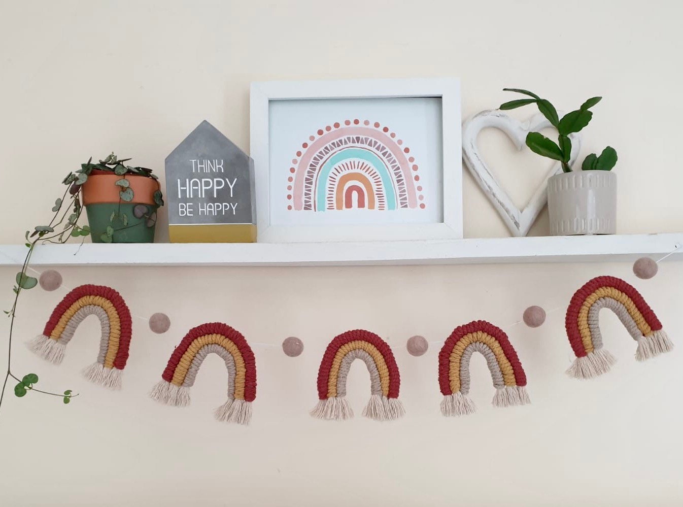 Rainbow cot mobile Boho cot mobile Boho rainbow nursery Etsy