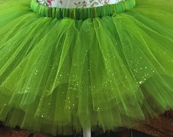 Green sparkle tutu,Christmas tutu, pixie tutu, monster tutu, running tutu, green skirt, fairy tutu, tutus for women, Halloween costume women