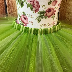 Christmas tutu, St Patrick's Day, Green and yellow tutu, green sparkle tutu, running tutu, tutu for women, tutu for girls, green tutu