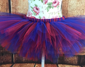 Super Hero tutu, Patriotic tutu, 4th of July, red and blue tutu, Captain tutu, women's costume, running tutu, tutu skirt, tutus for women