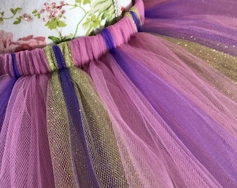 Sparkling tower princess, Princess Sparkling pink, purple and gold tutu, Fairy tutu, fairy costume, running tutu, women's costume