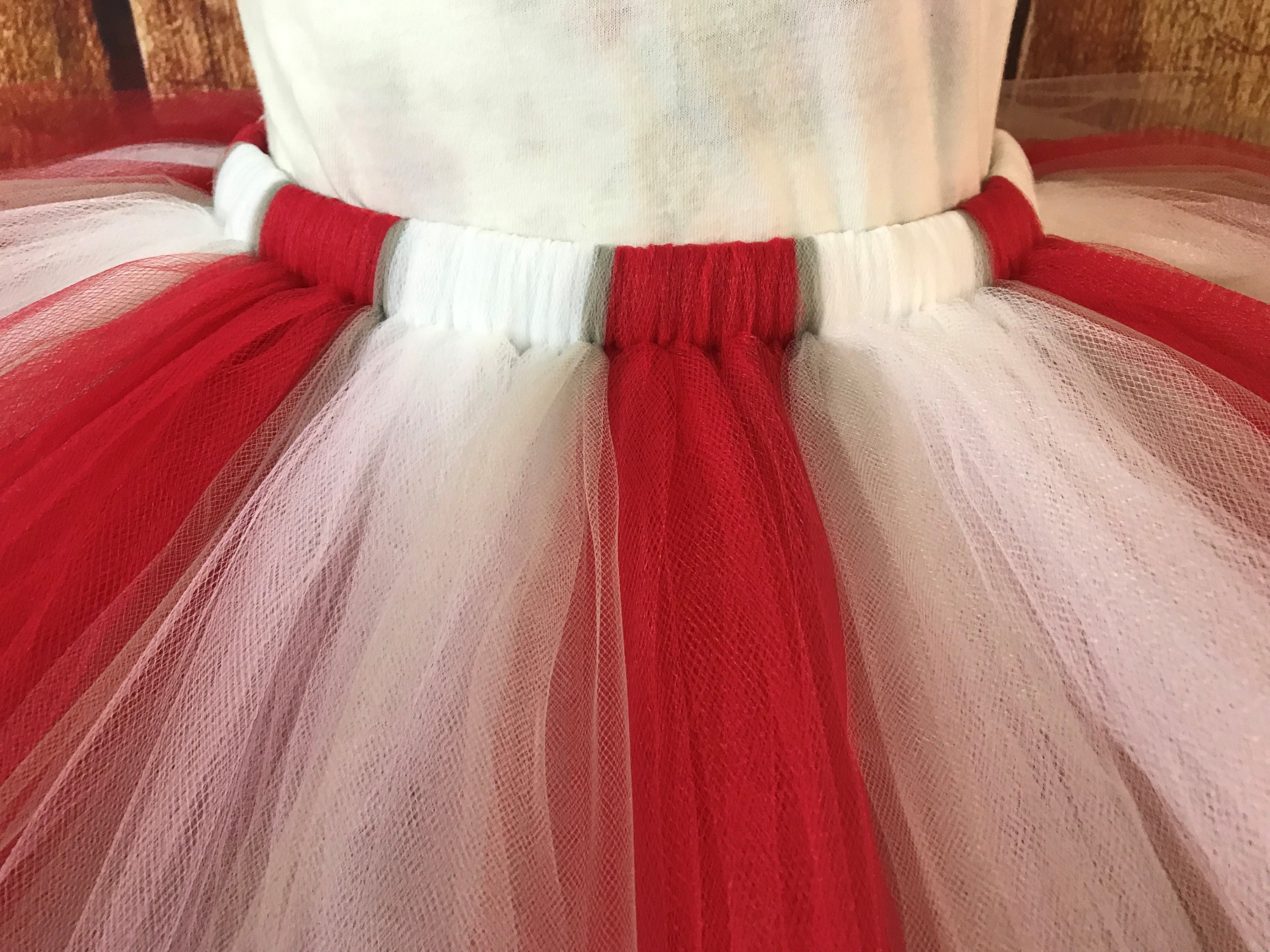 red and white striped tutu