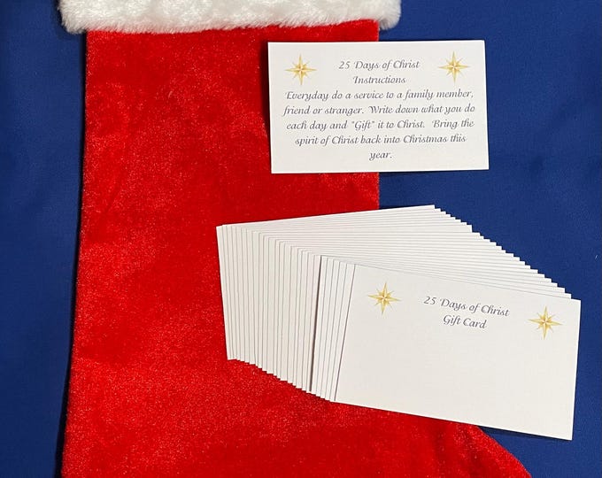 Featured listing image: 25 Days of Christ Velvet and Plush stocking (Not personalized)