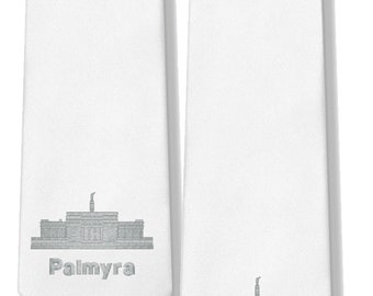 Palmyra New York LDS Embroidered Temple Ties