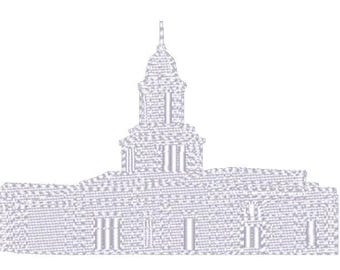 Knoxville Tennessee Embroidered LDS Temple Handkerchiefs
