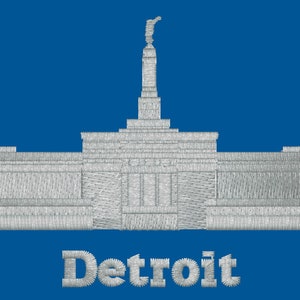 Detroit, Michigan Embroidered LDS Temple Handkerchiefs