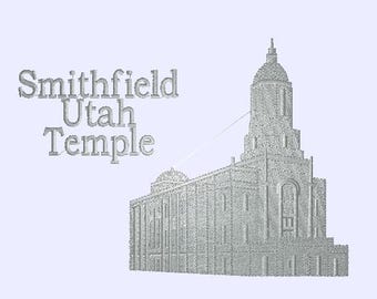 Smithfield Utah Embroidered LDS Temple Envelope