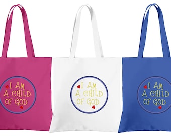 Primary Embroidered Economy Tote Bag