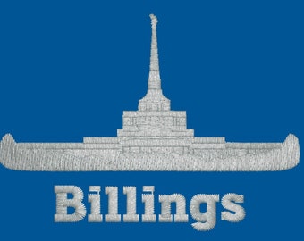 Billings, Montana Embroidered LDS Temple Handkerchiefs