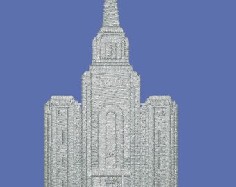 Brigham City Utah LDS Embroidered Temple Ties